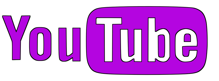 You Tube Logo Pink Black Background