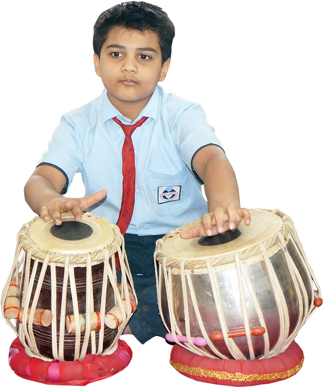 Young Boy Playing Tabla