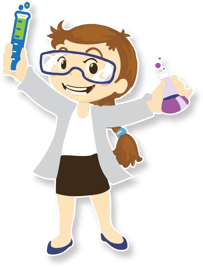 Young Scientist Cartoon Character