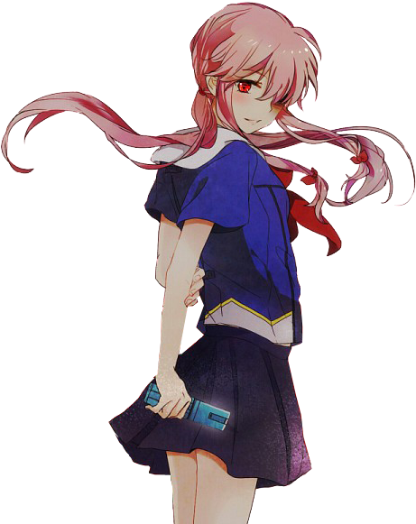 Yuno Gasai Pink Haired Anime Character