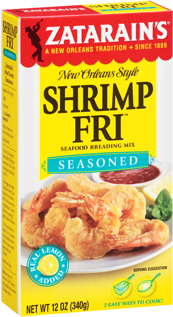 Zatarains Shrimp Fry Seasoned Mix Box