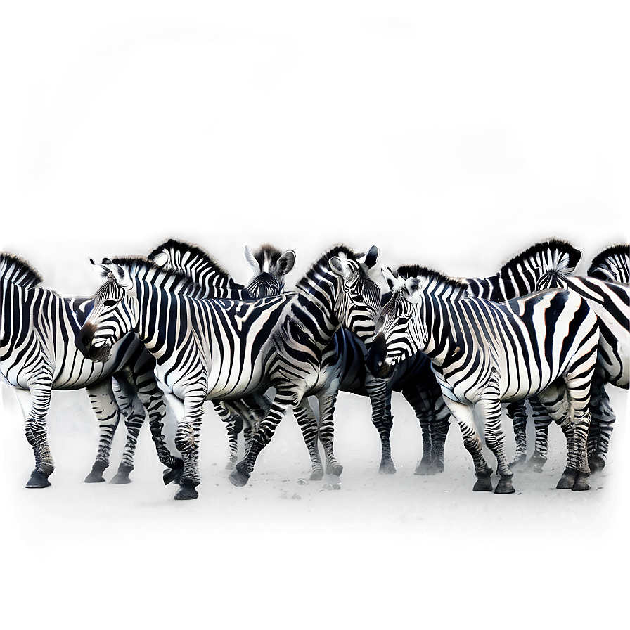 Zebra Herd Safari Png Kmu