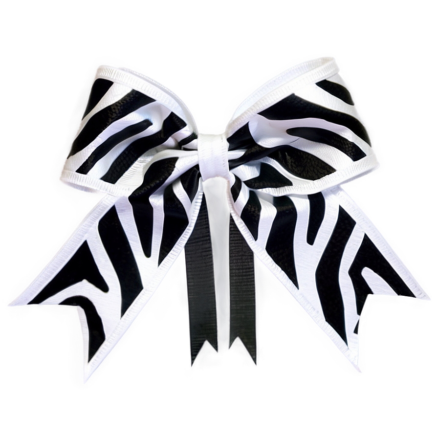 Zebra Print Cheer Bow Png 06212024