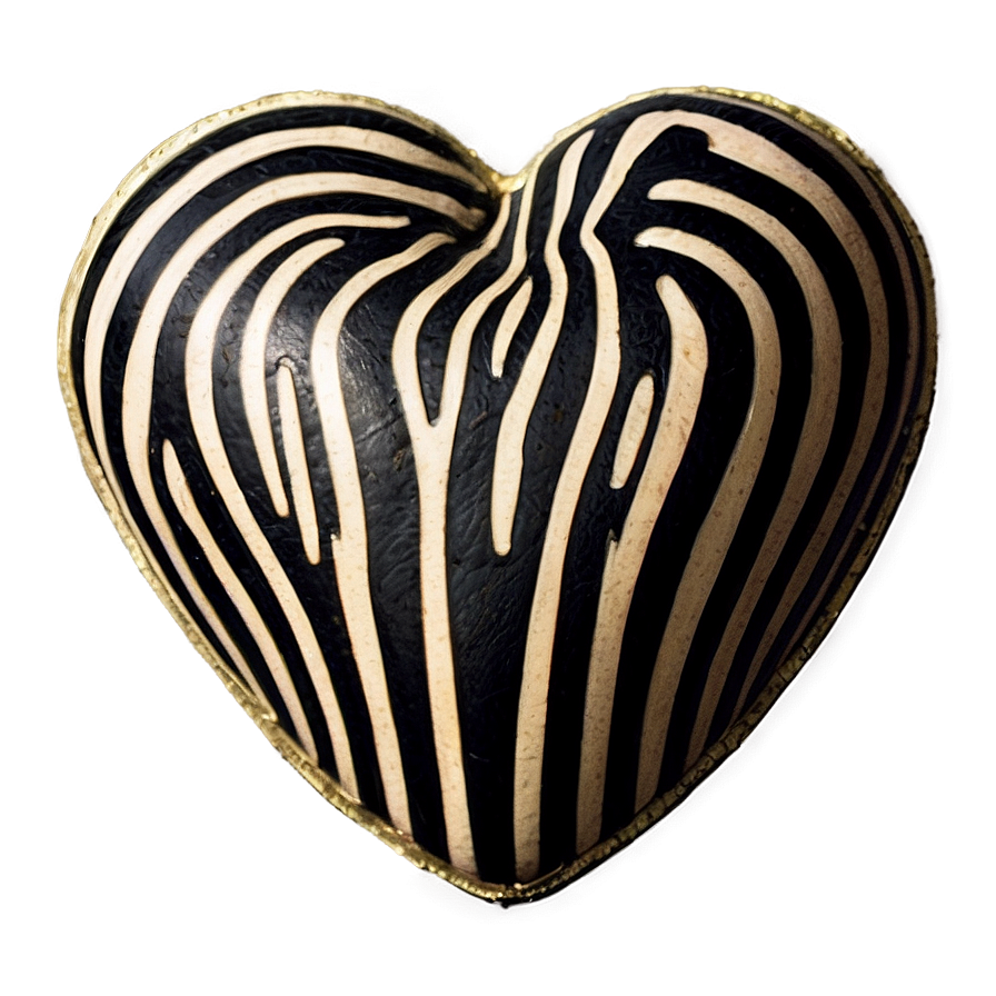 Zebra Print Heart Shape Png 59