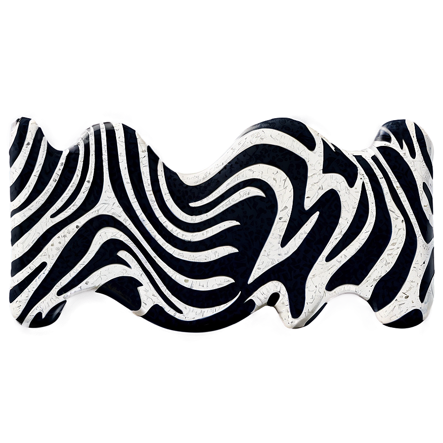 Zebra Print In Abstract Waves Png Big