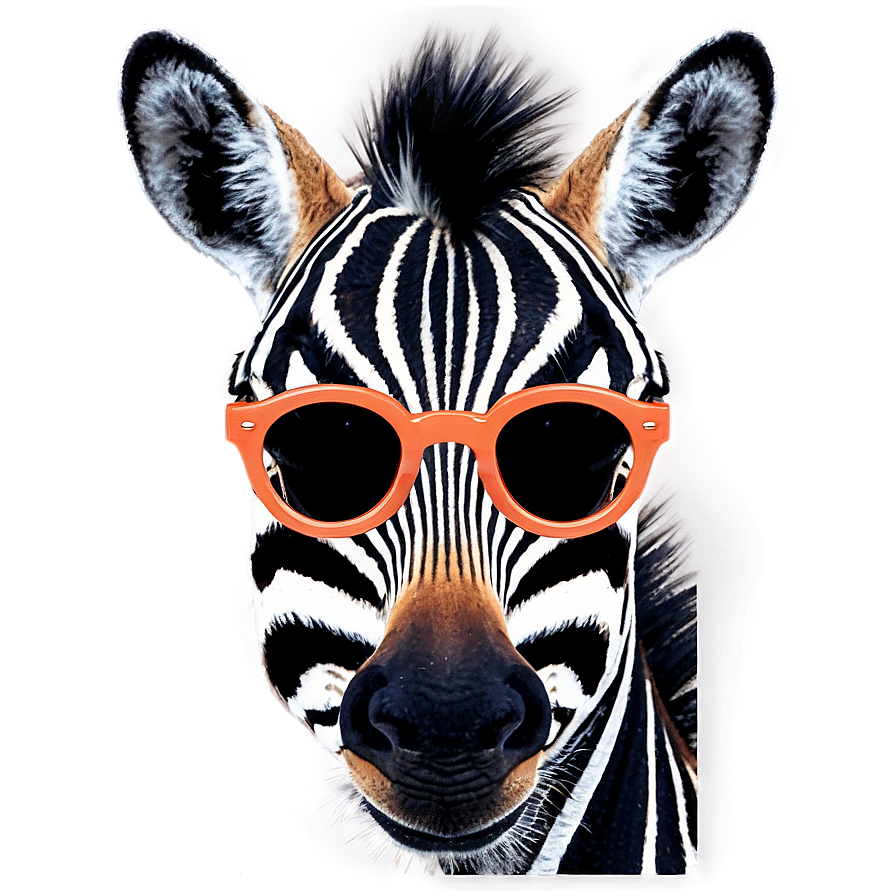 Zebra With Glasses Png 06112024