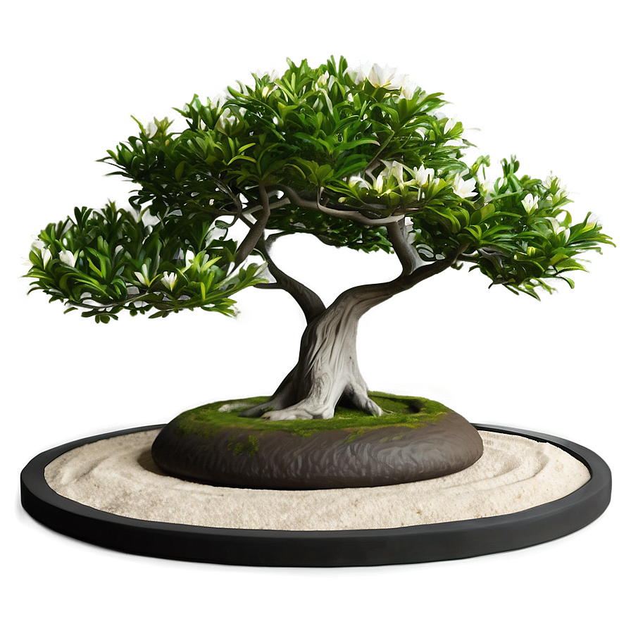 Zen Garden With Magnolia Tree Png Jyv