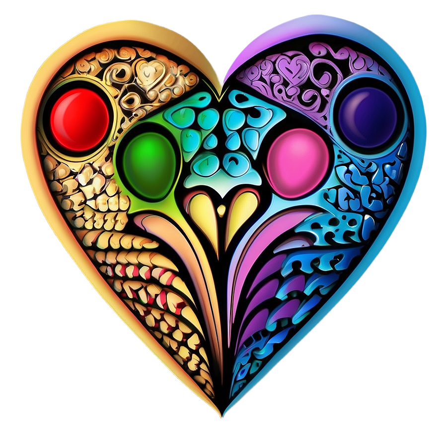 Zentangle Heart Art Png 88