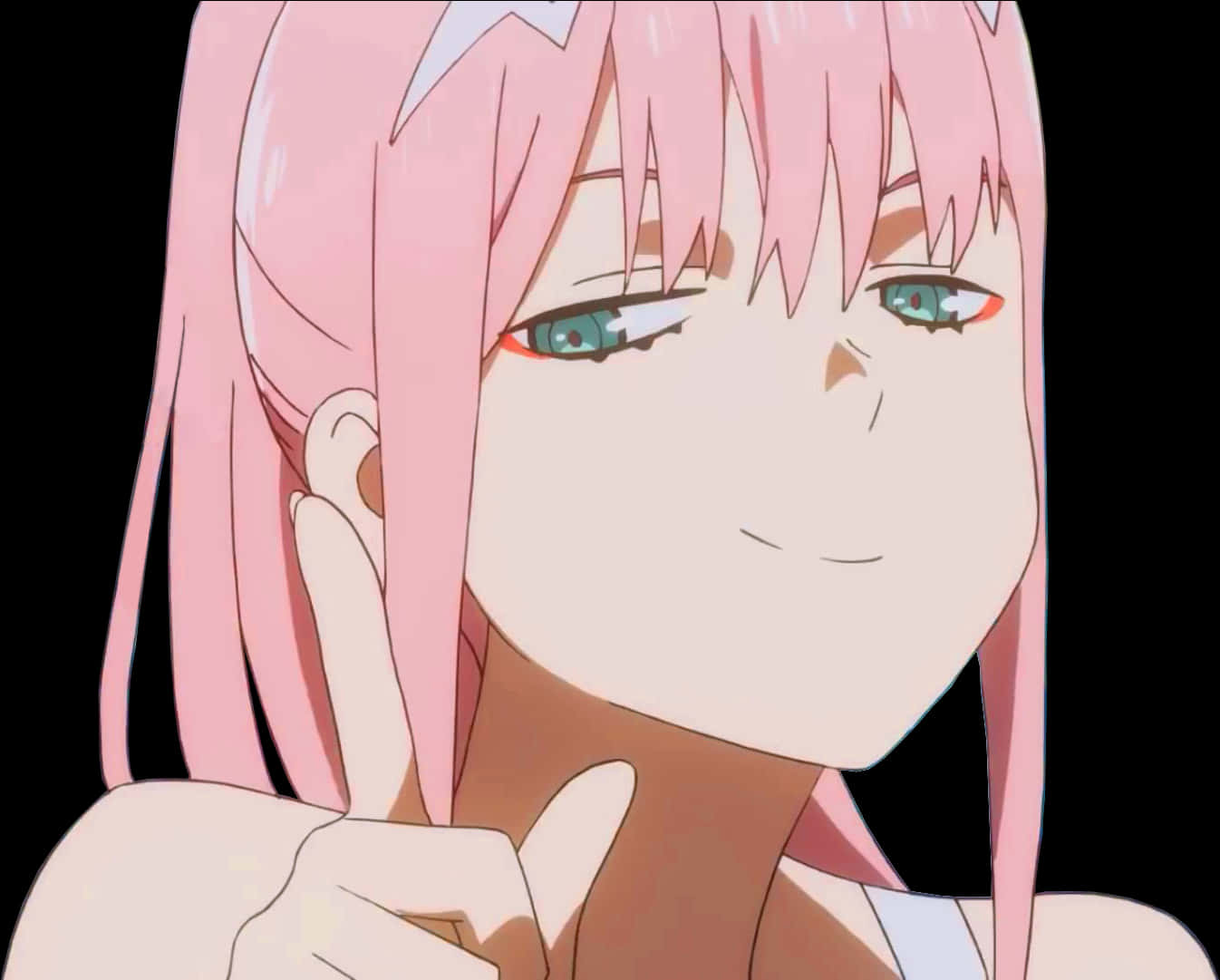 Zero Two Smiling Anime Portrait