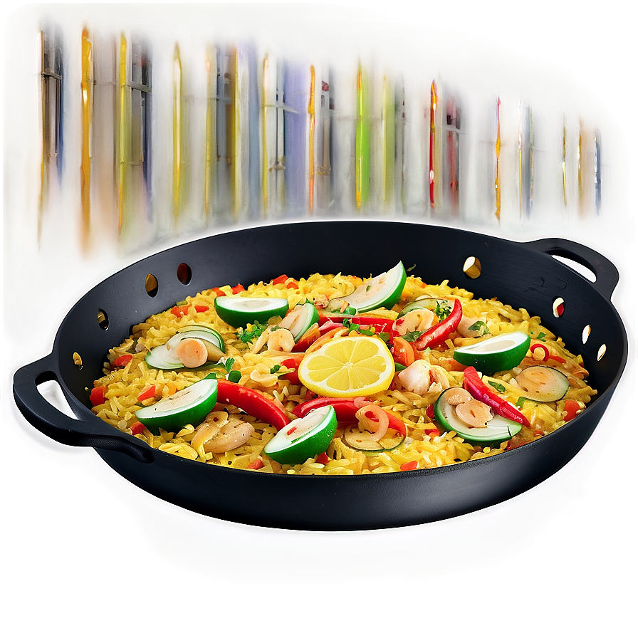 Zesty Lemon Garlic Paella Png Kjg11