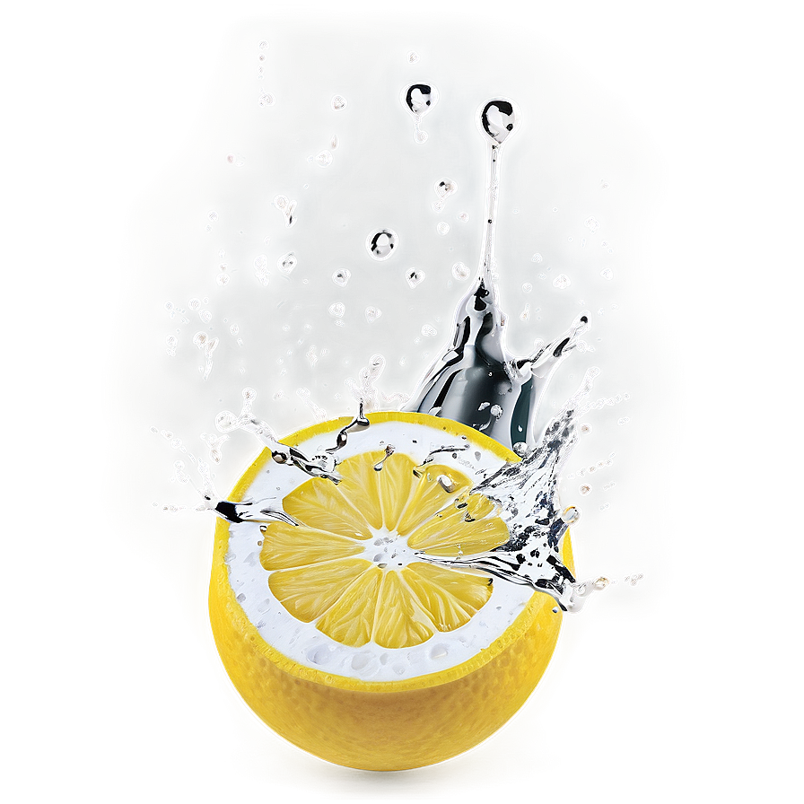 Zesty Yellow Citrus Splash Png 19