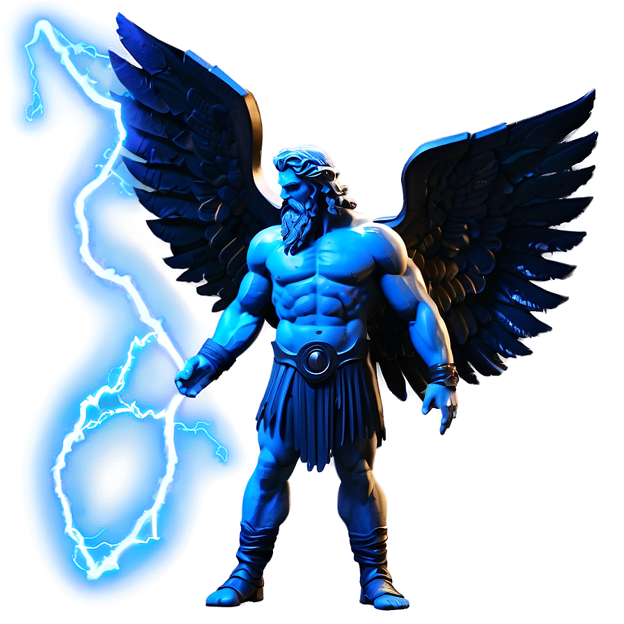 Zeus Holding Thunderbolt Png 05242024