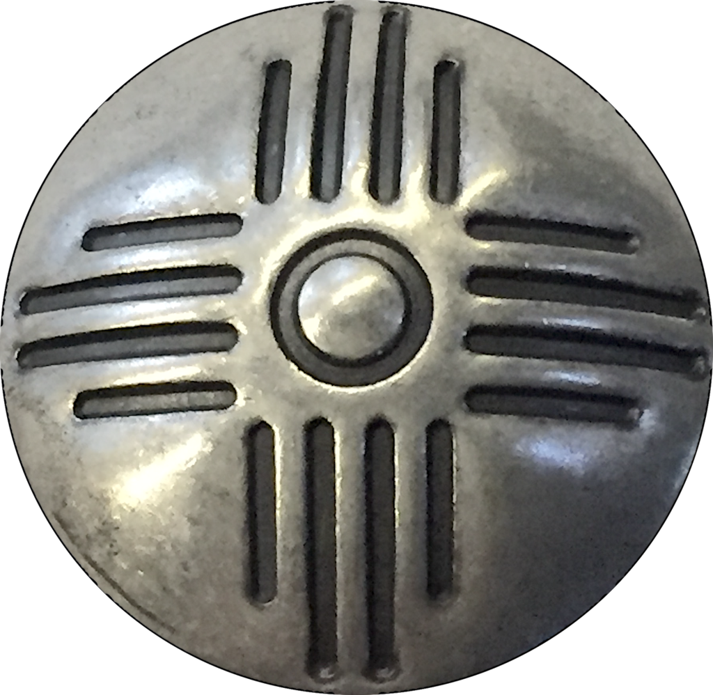 Zia Sun Symbol Metallic Emblem