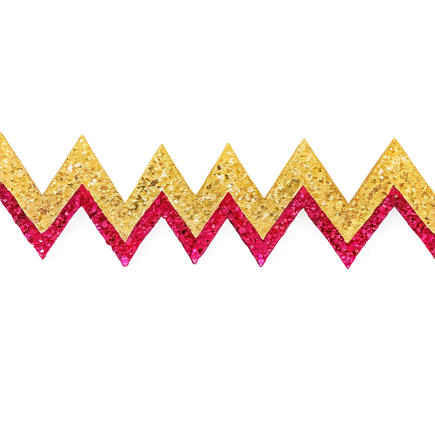 Zigzag Glitter Line Png 10