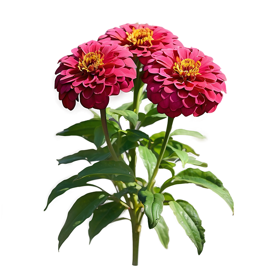 Zinnia Flower Bush Png Lgf88