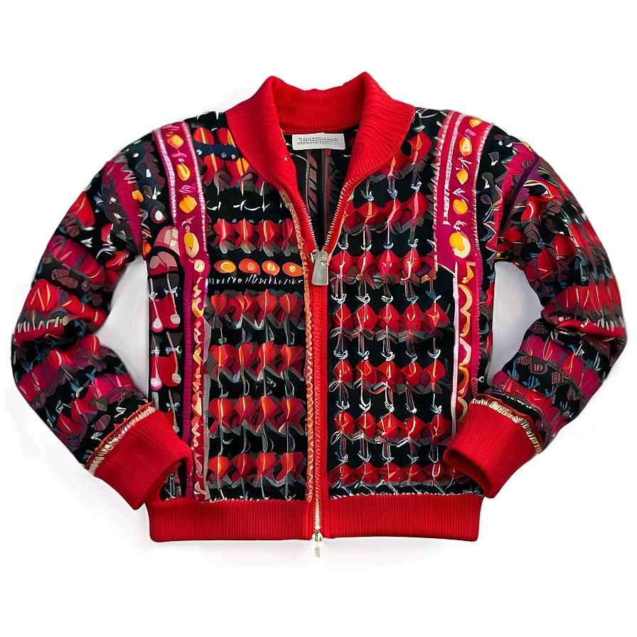 Zipped Red Sweater Png Sys74