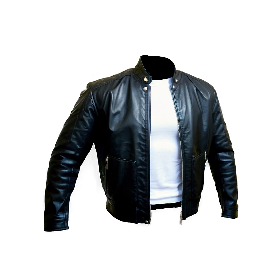 Zipper Leather Jacket Png 14