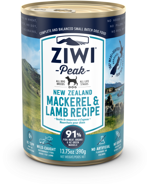 Ziwi Peak Dog Food Mackerel Lamb Recipe Can