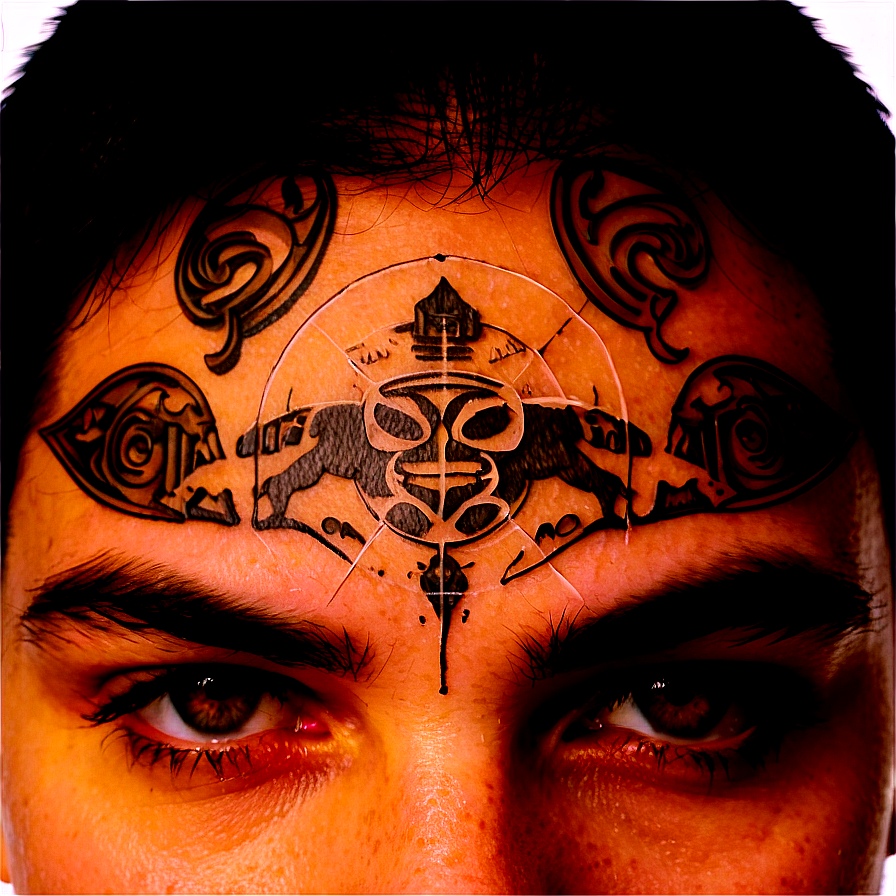 Zodiac Sign Face Tattoo Png 06122024