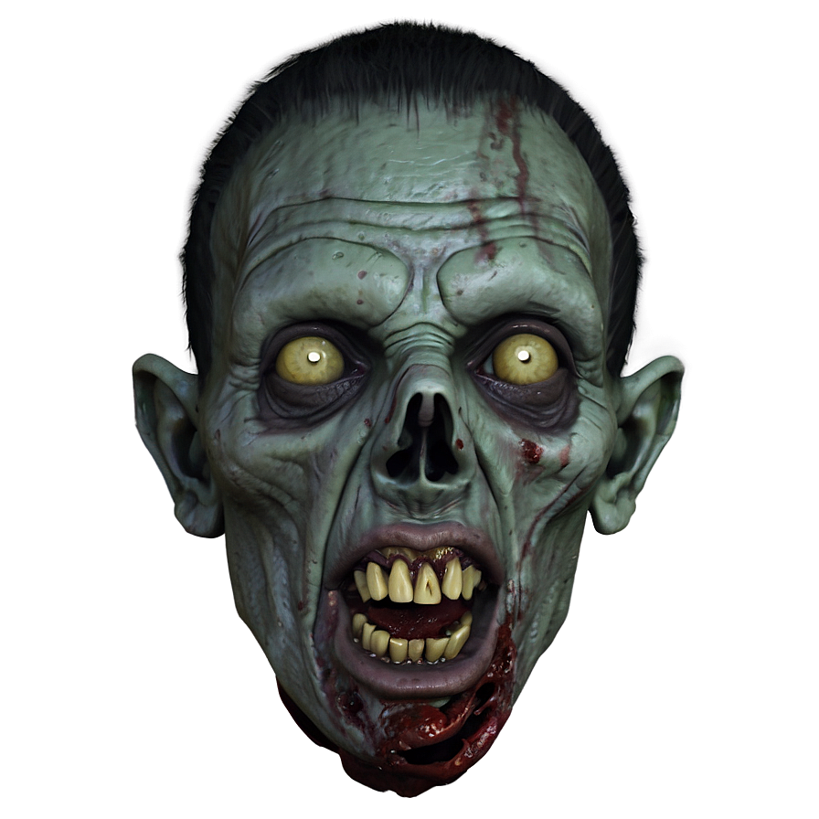 Zombie Head Horror Png Lnw13