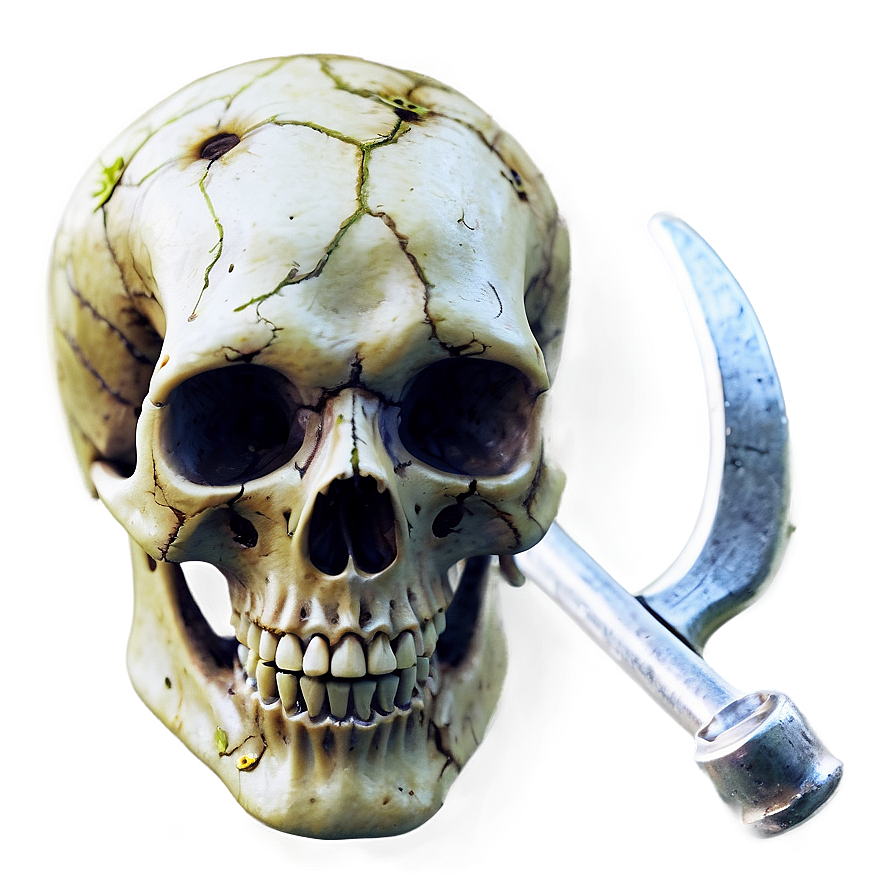 Zombie Skull And Bones Png 64