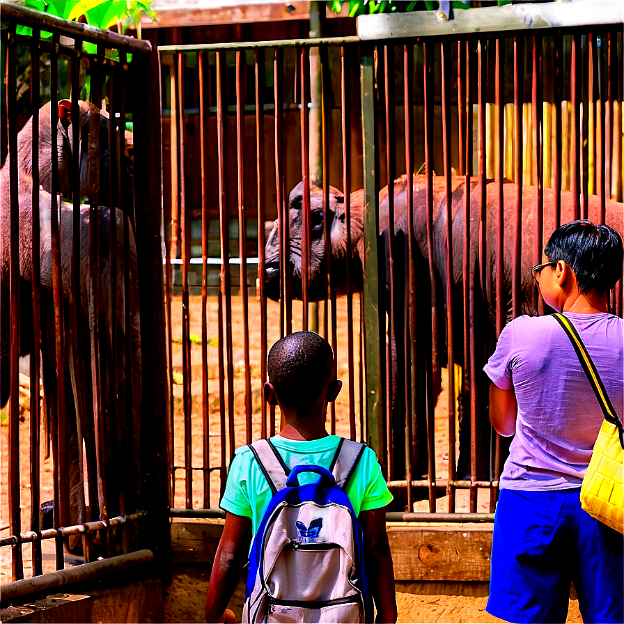 Zoo Visitors On A Busy Day Png 8