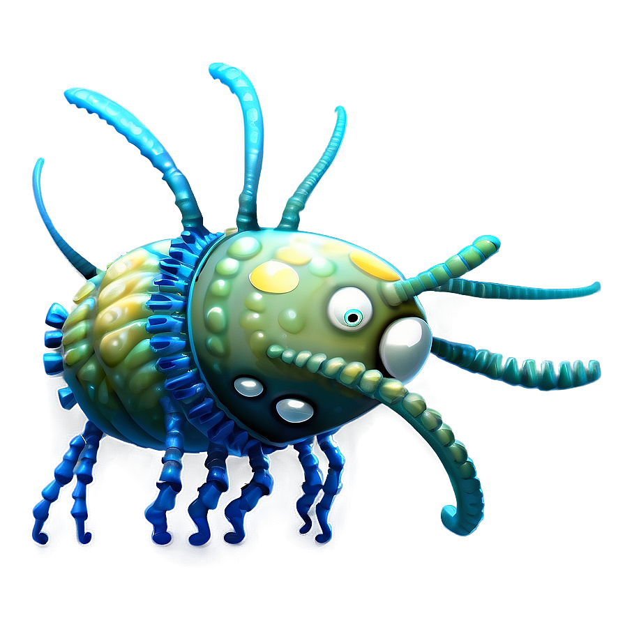 Zooplankton Cartoon Style Png 06292024