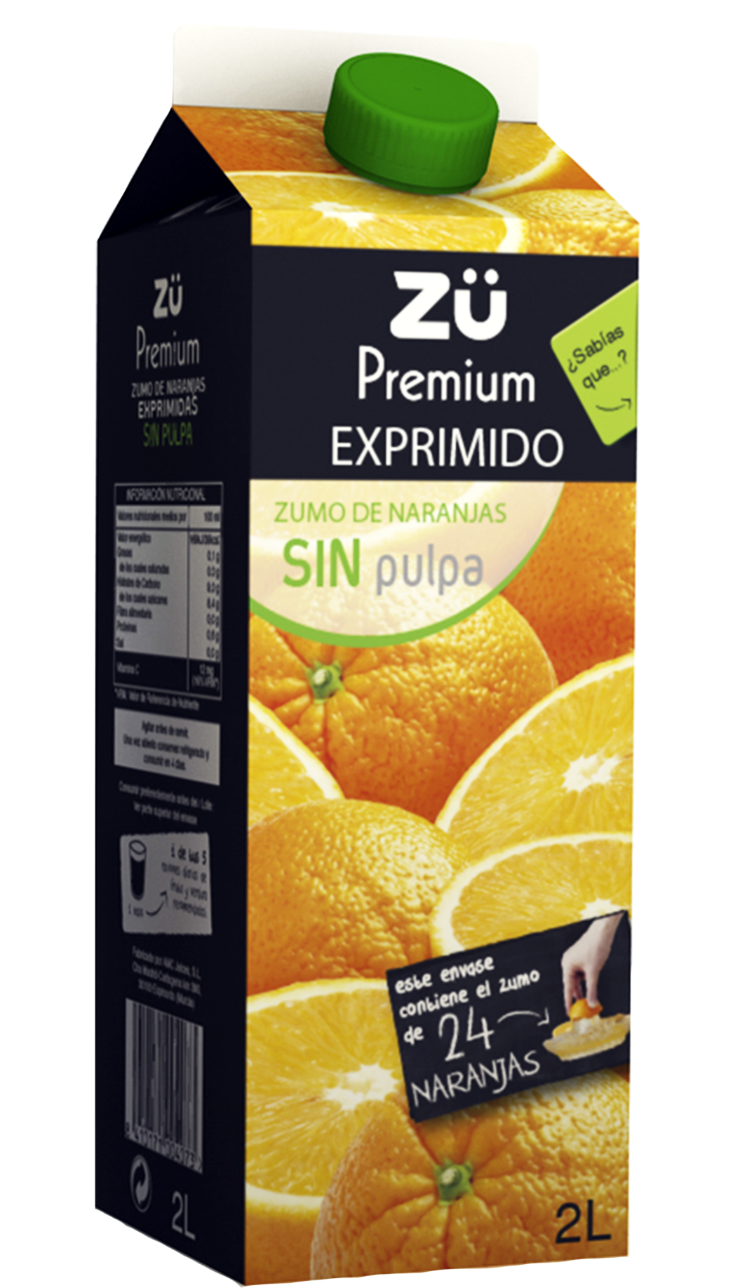 Zu Premium Orange Juice No Pulp2 L Packaging