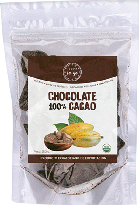 100 Percent Cacao Chocolate Packaging PNG Image