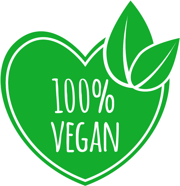 100 Percent Vegan Heart Logo PNG Image