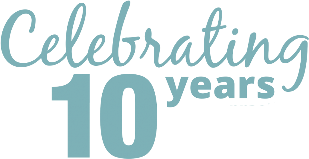 10th Anniversary Celebration Graphic PNG Image