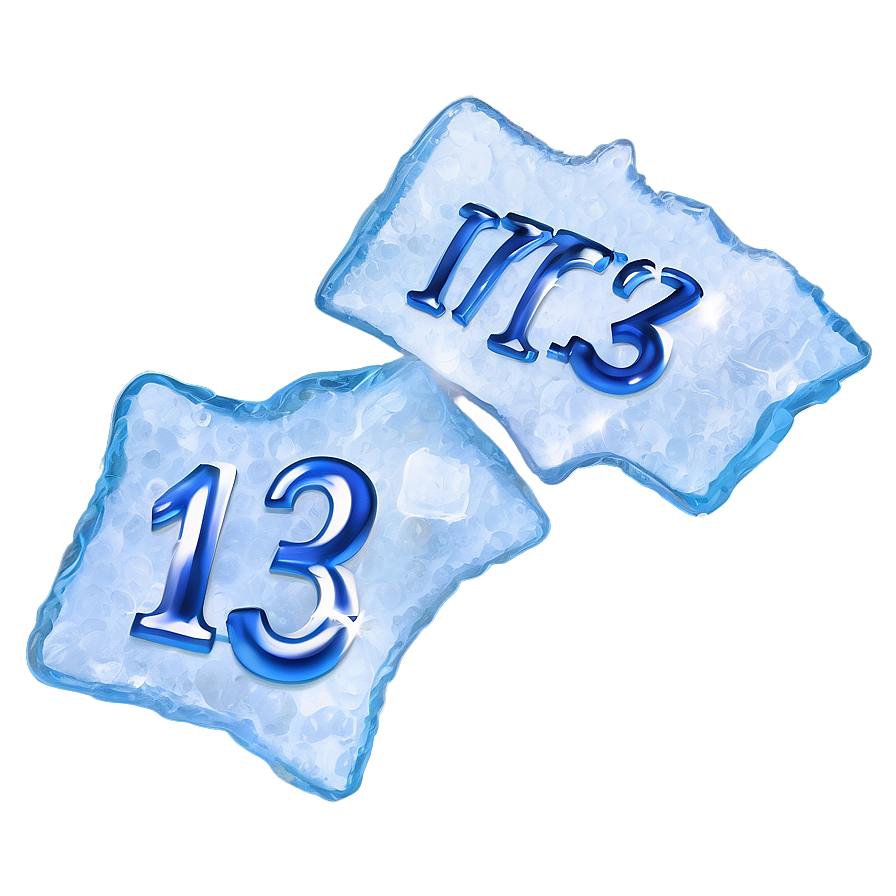 123 In Ice Effect Png Bvx65 PNG Image