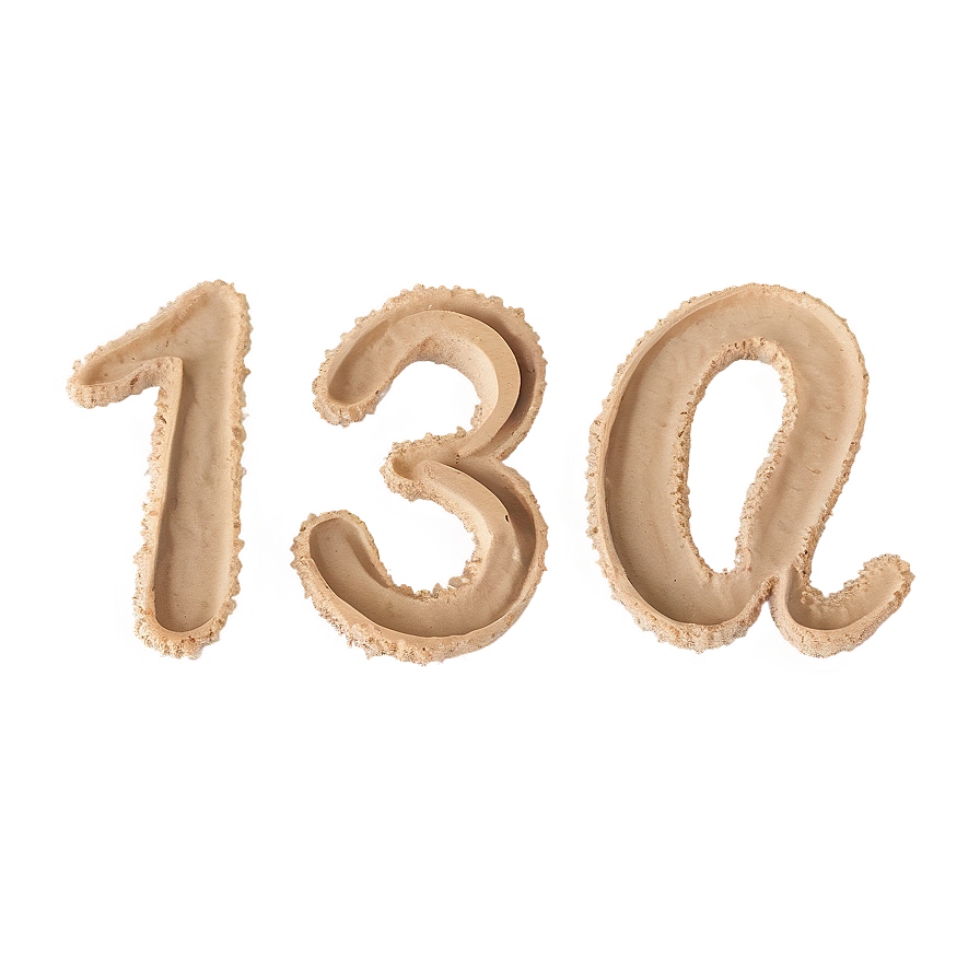 123 In Sand Writing Effect Png Cov PNG Image