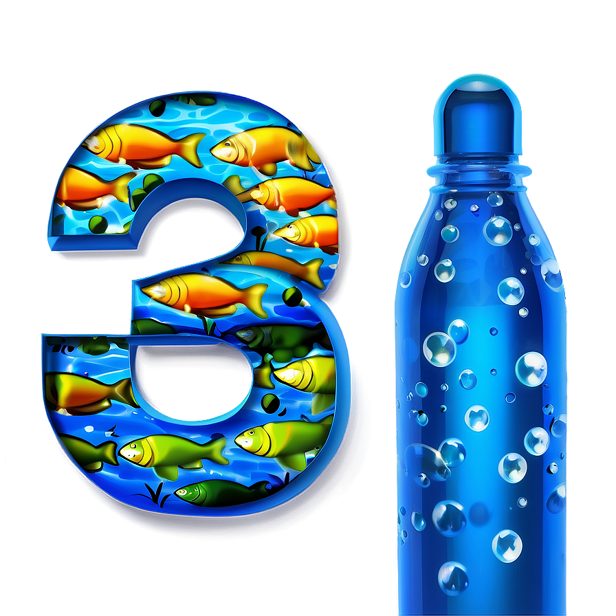 123 With Underwater Theme Png Gvq54 PNG Image