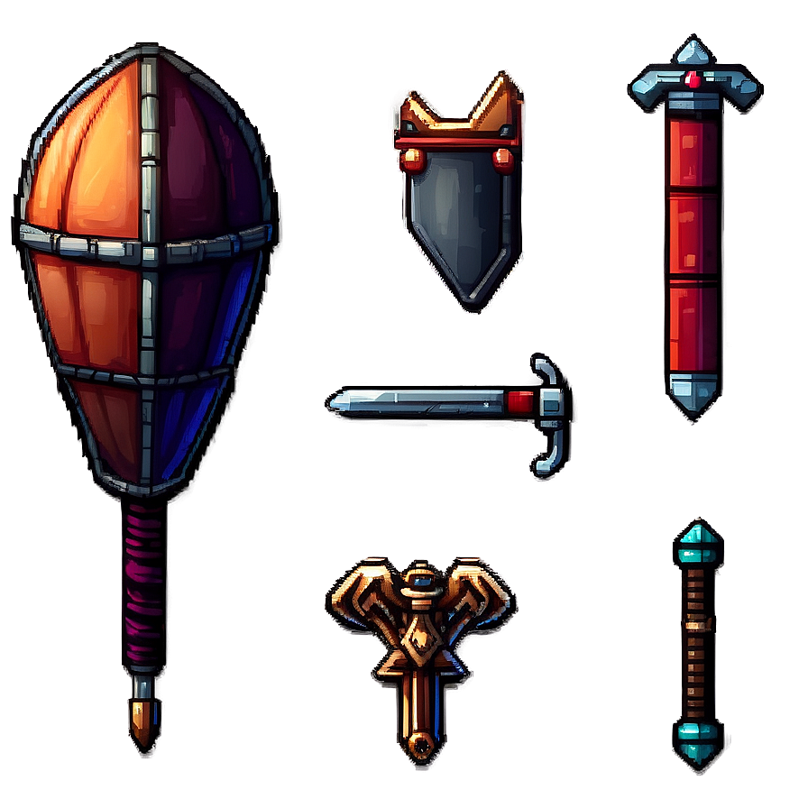 16 Bit Pixel Adventure Items Png 06252024 PNG Image