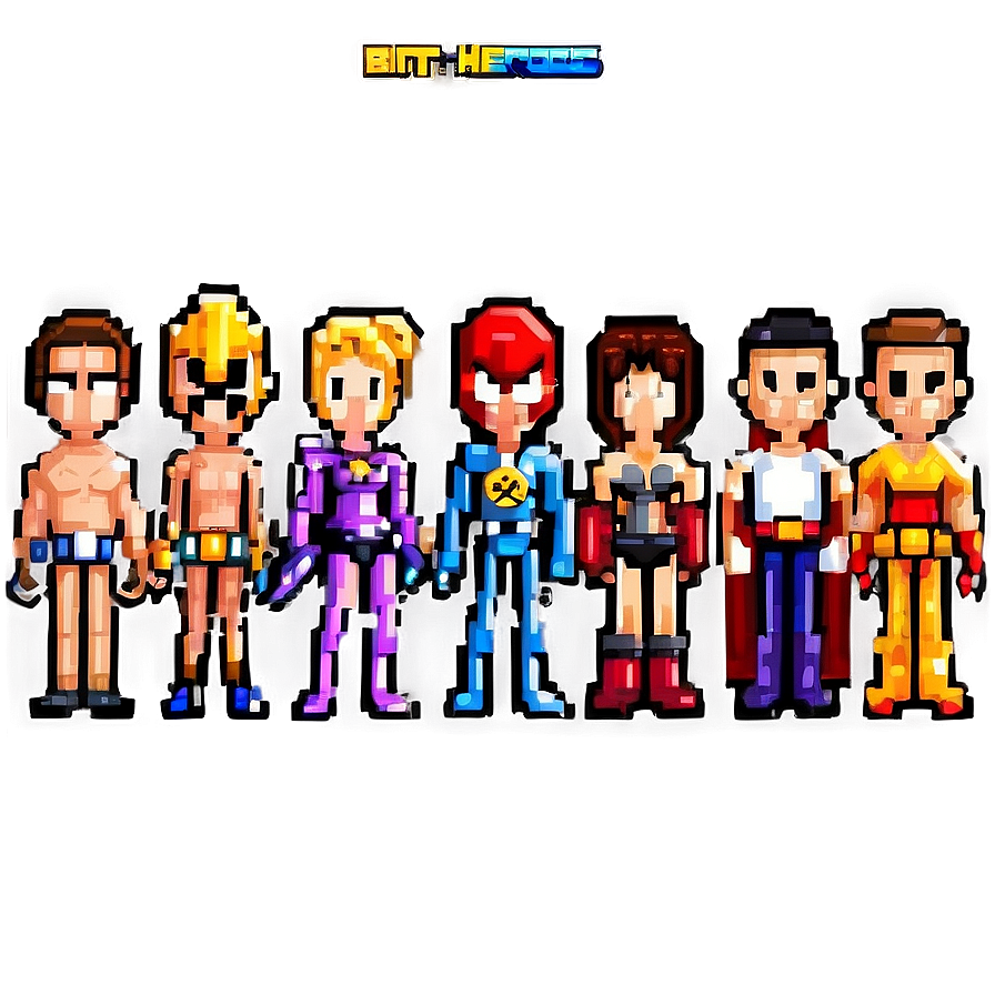 16 Bit Pixel Heroes Png 3 PNG Image