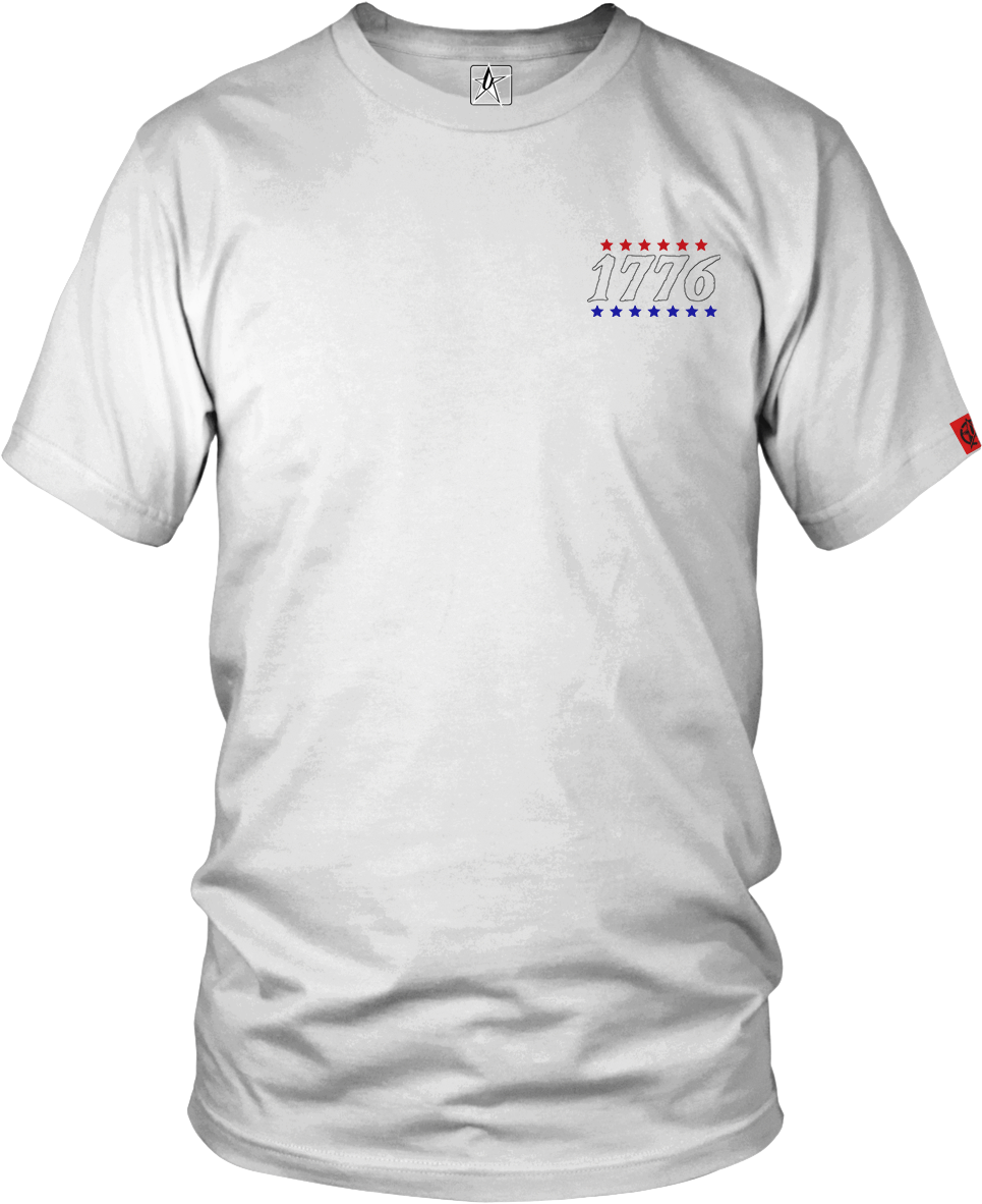 1776 Stars Patriotic T Shirt Design PNG Image