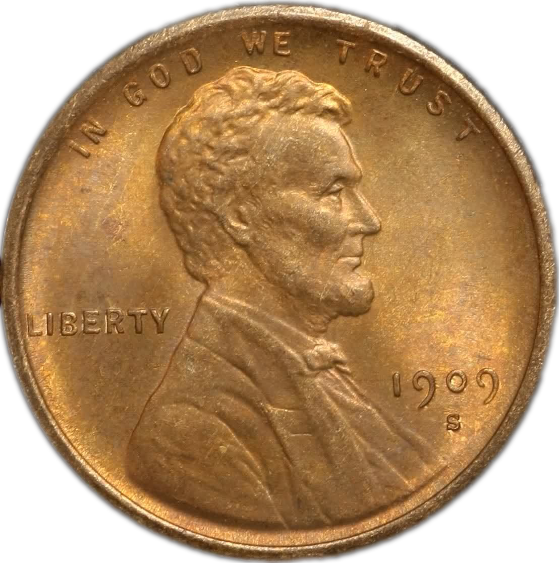 1909 S V D B Lincoln Penny PNG Image