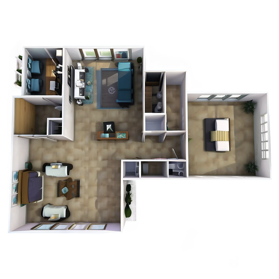 2 Bedroom Floor Plan Png 06262024 PNG Image