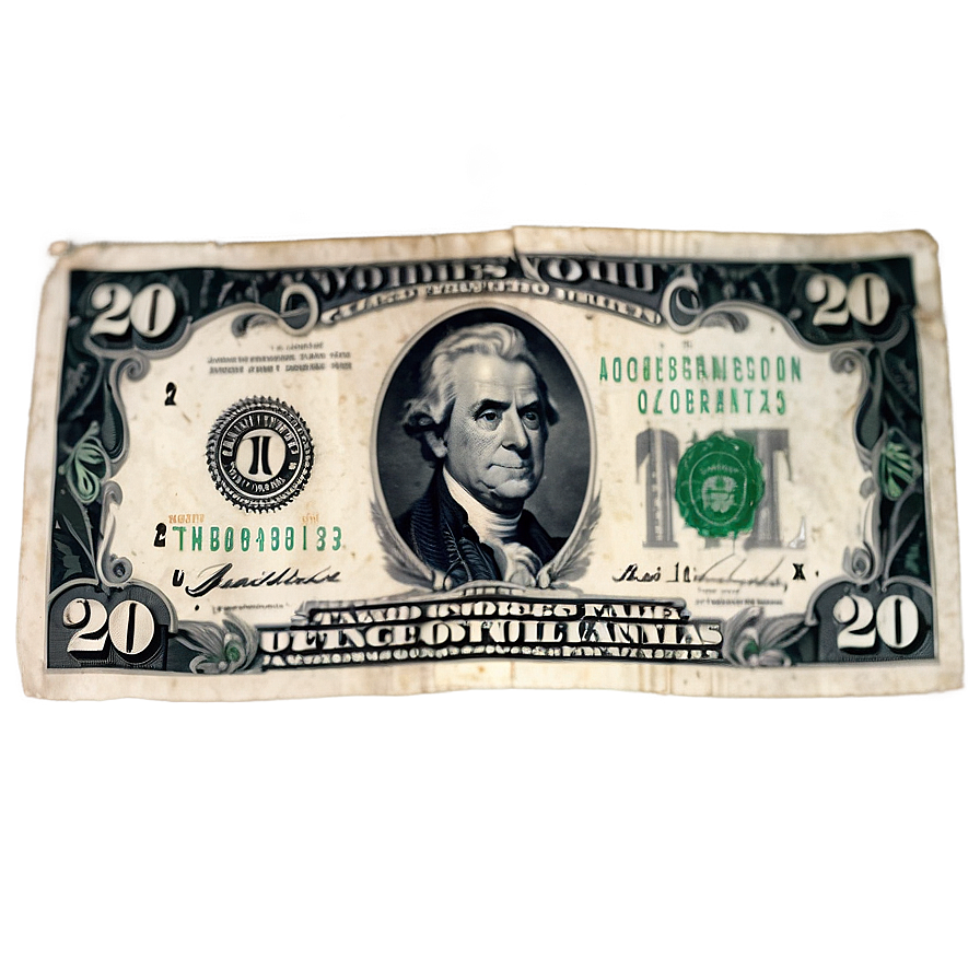 20 Dollar Federal Reserve Note Png Qvm98 PNG Image