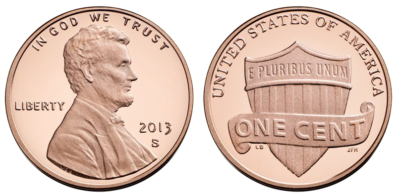 2013 United States Penny Obverse Reverse PNG Image