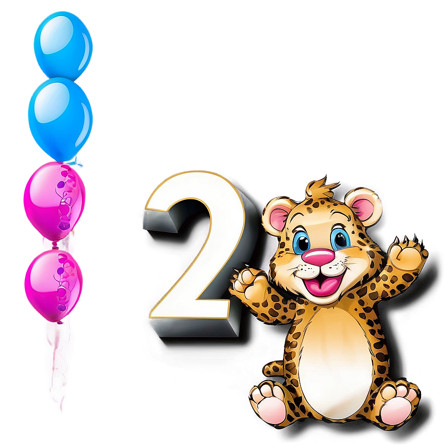 2nd Birthday Animal Characters Png Jgm97 PNG Image