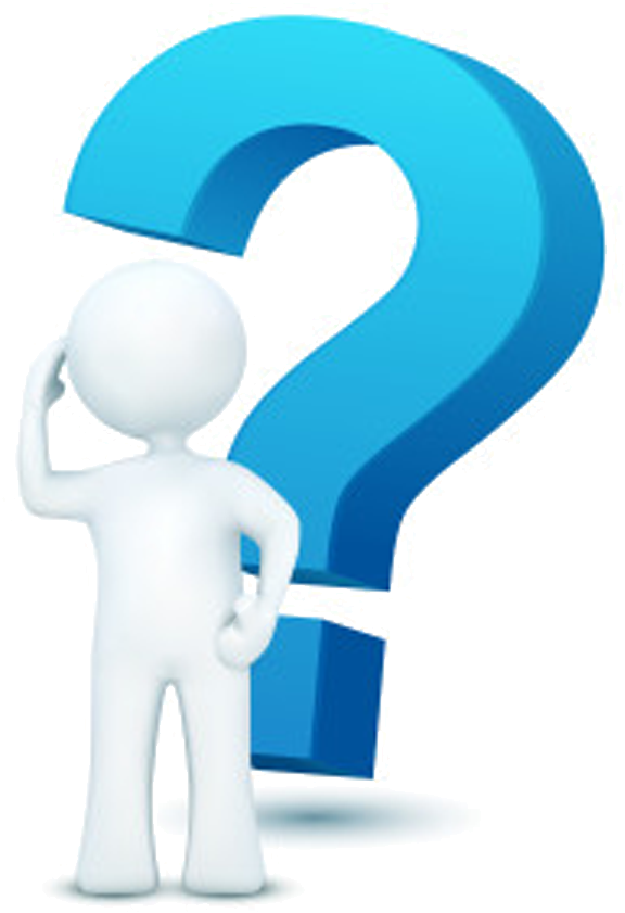 3 D Character Pondering Question Mark PNG Image