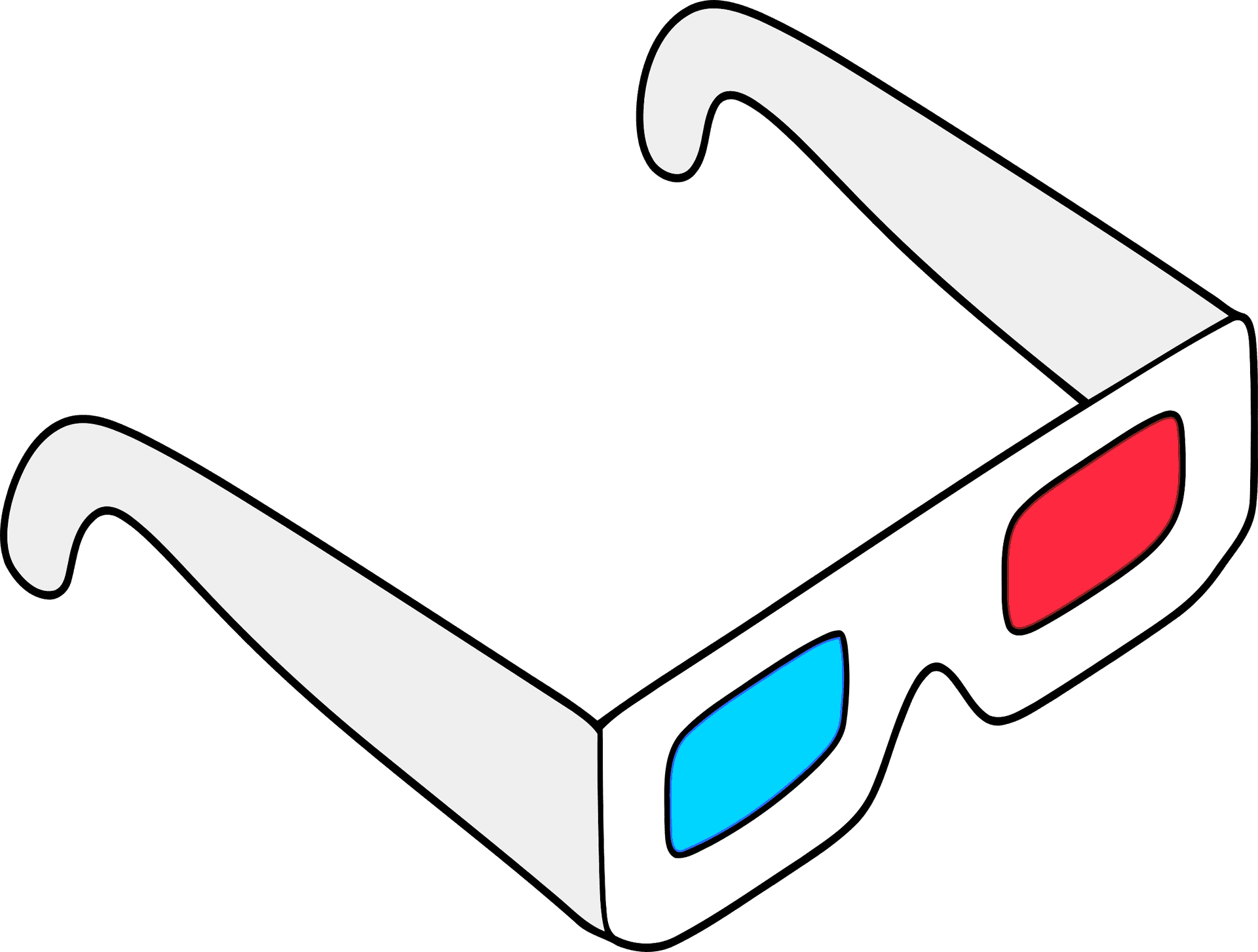 3 D Cinema Glasses Vector PNG Image