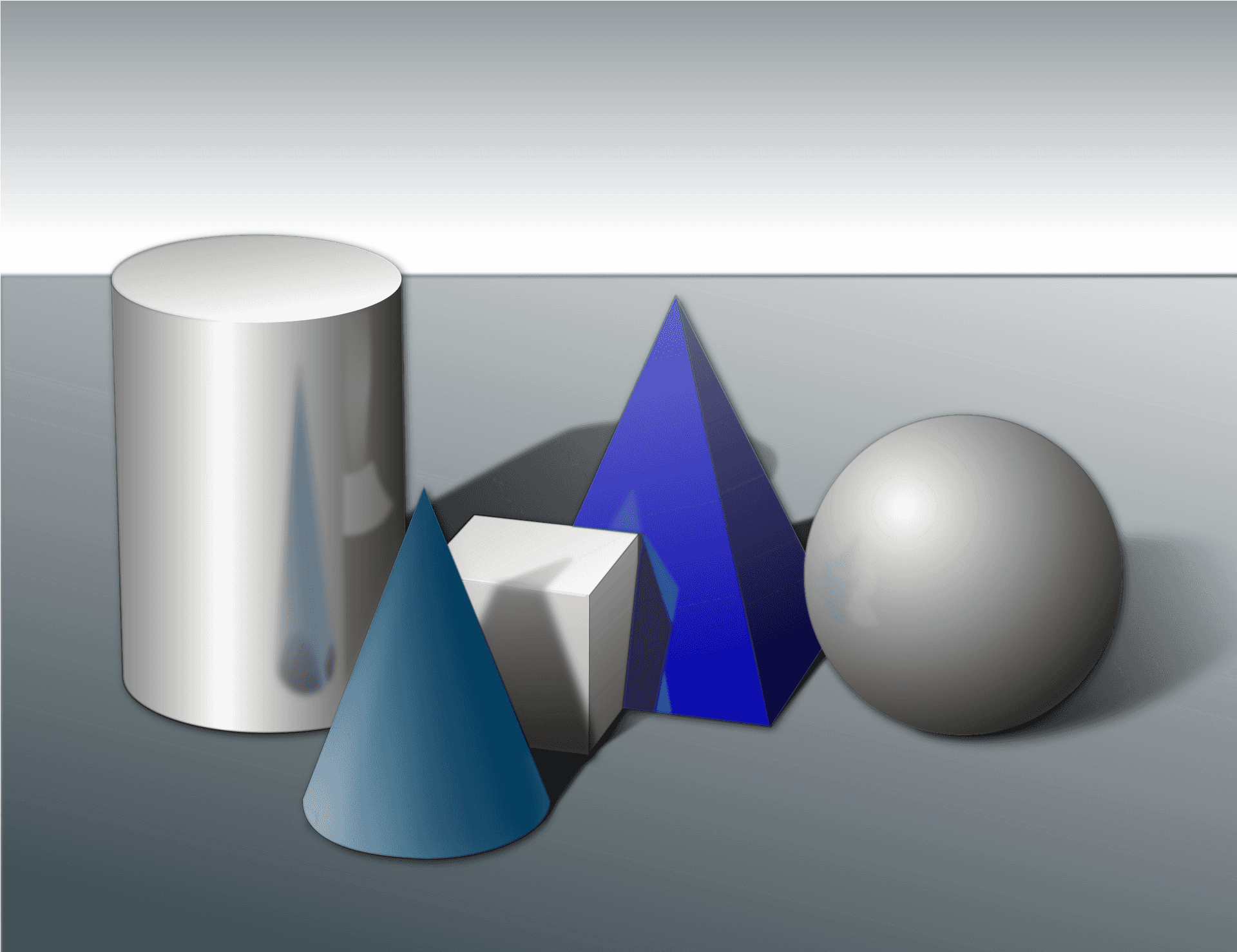 3 D Geometric Shapes Rendering PNG Image