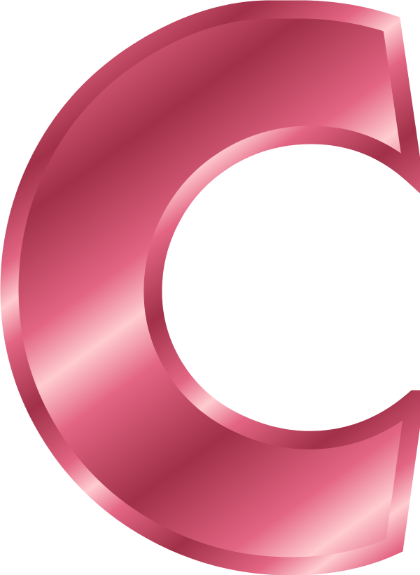 3 D Letter C Graphic PNG Image