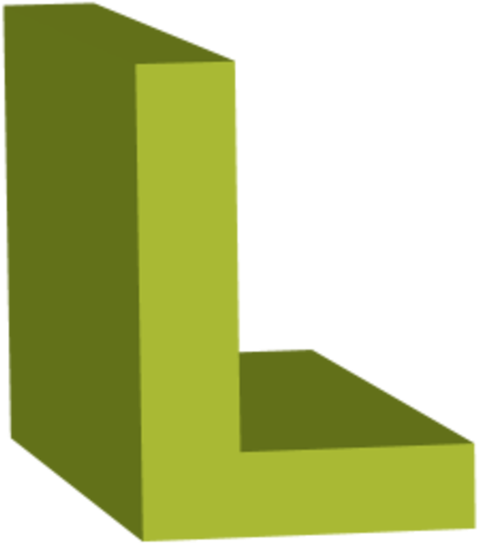 3 D Letter L Graphic PNG Image