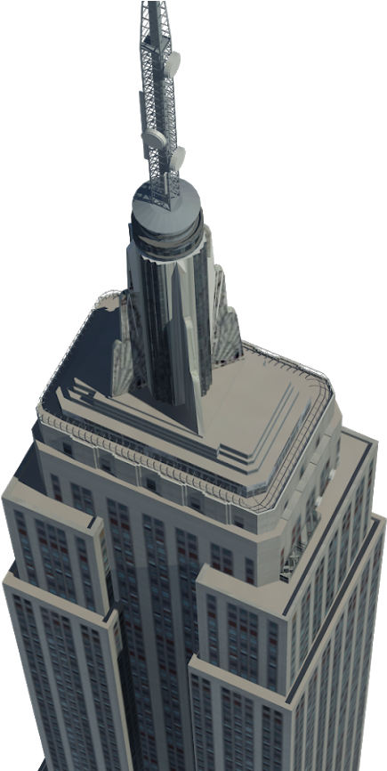 3 D Model Skyscraper Top View PNG Image