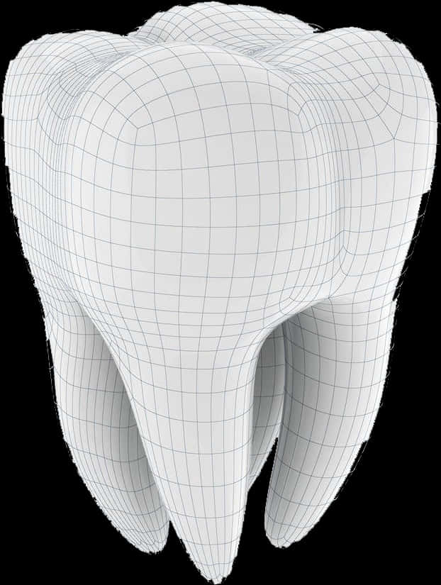 3 D Model Tooth Wireframe PNG Image