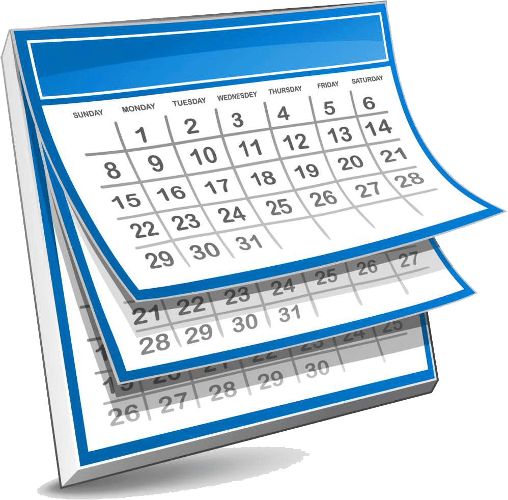 3 D Monthly Calendar Pages PNG Image